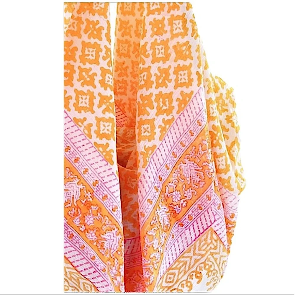 Tropical Tangerine Dream Full Zip Boho Market Hobo Bag Pink New